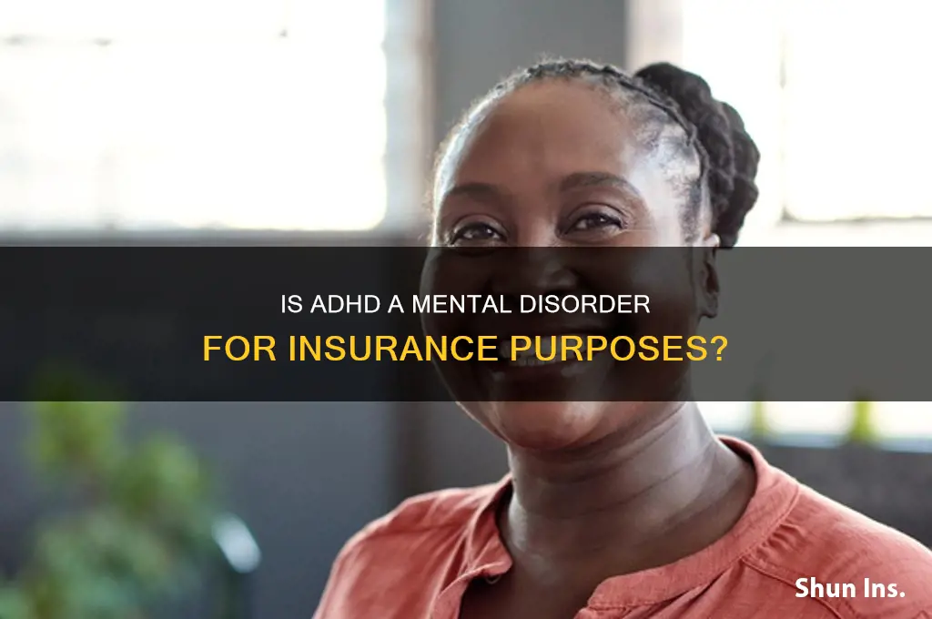 is adhd a mental disorder for insurance