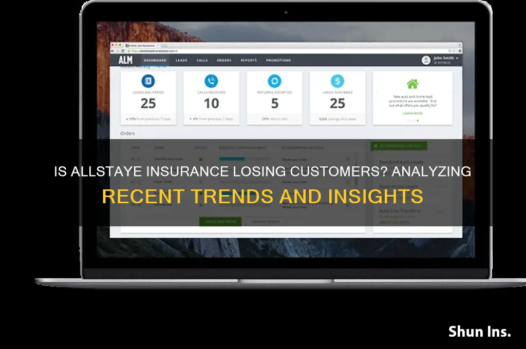 is allstaye insurance losing customers