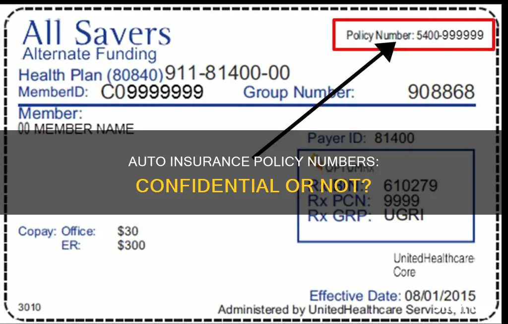 is an auto insurance policy number confidential