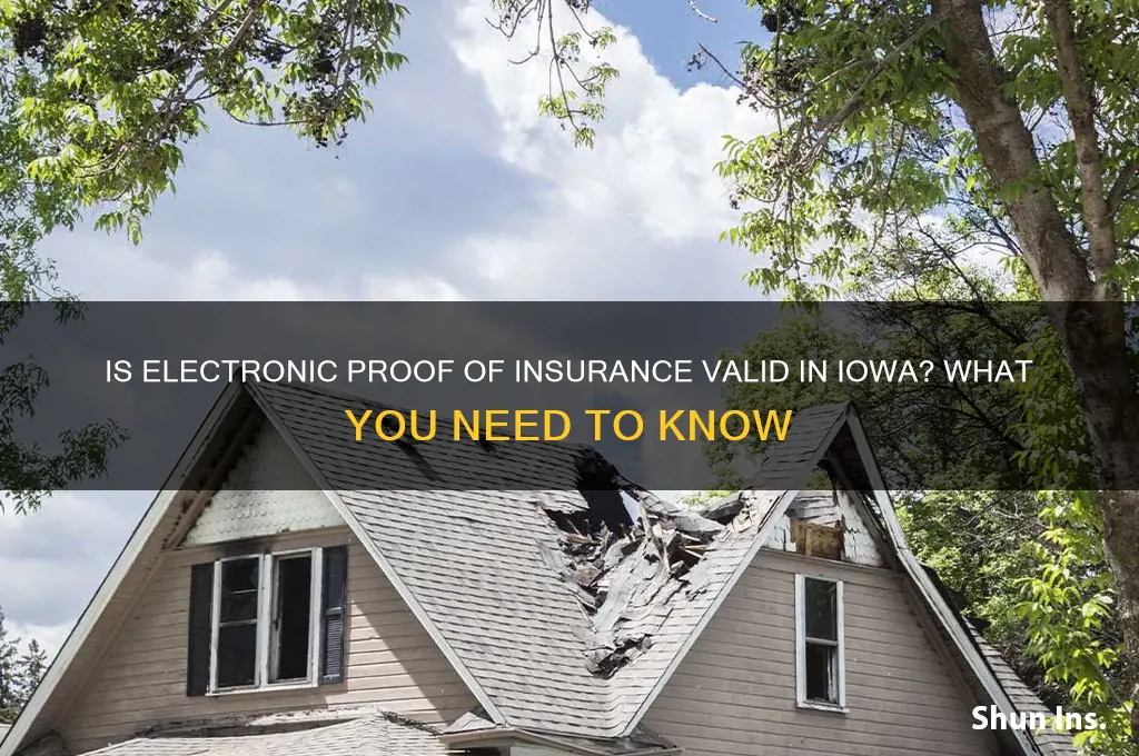 is an electronic proof of insurance valid in iowa