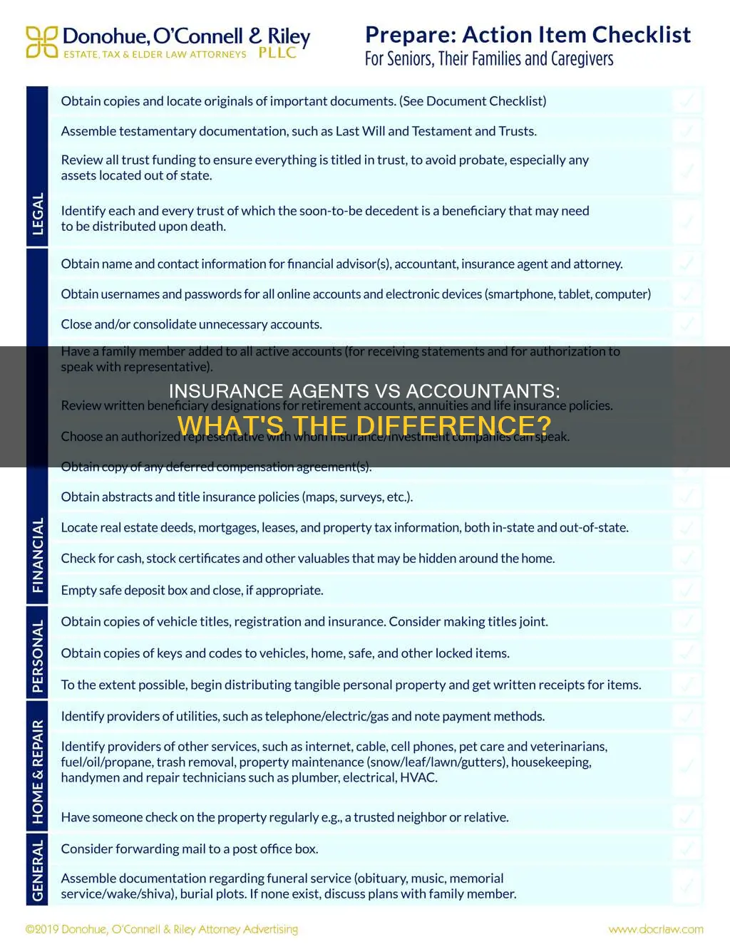 is an insurance agent and accountant the same thing