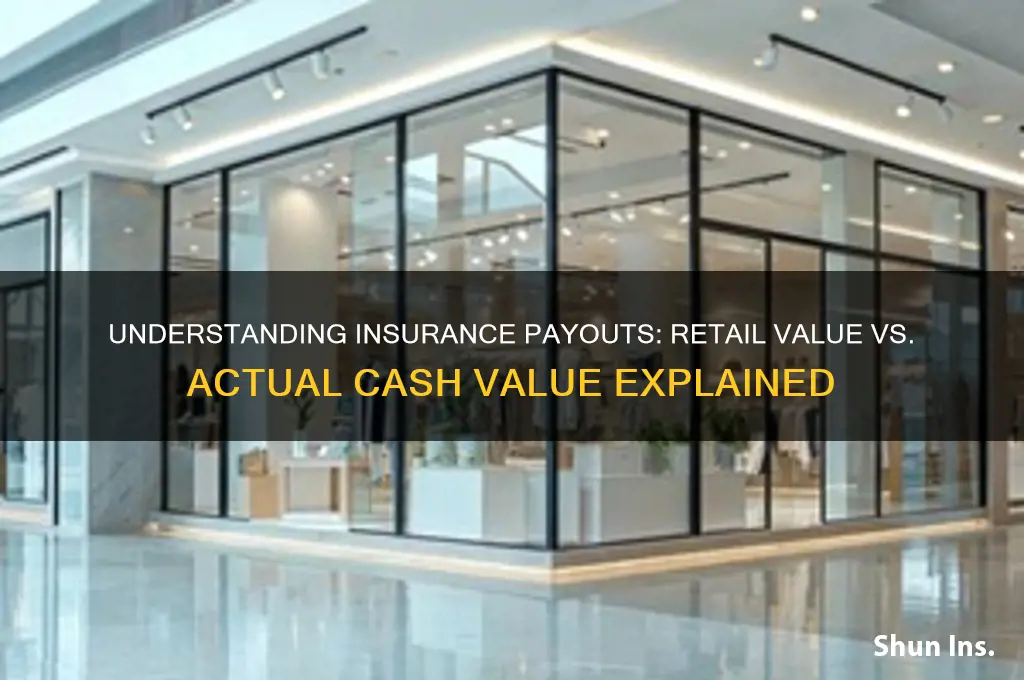 is an insurance payoff based off retail