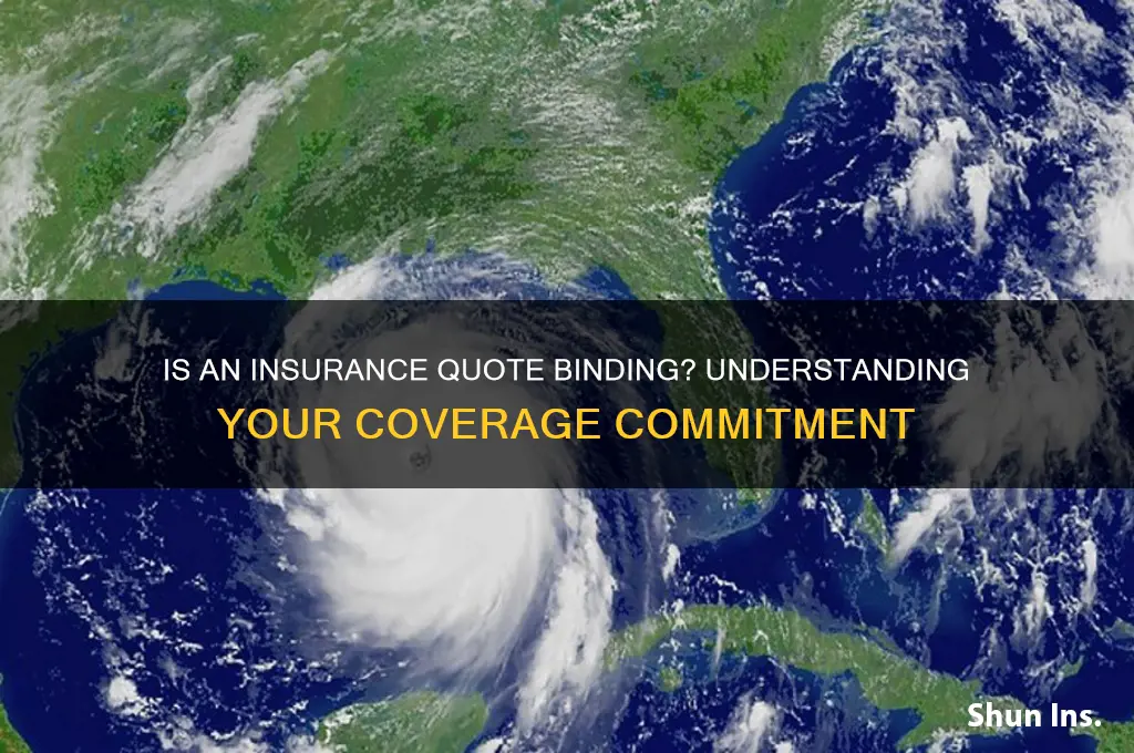 is an insurance quote binding