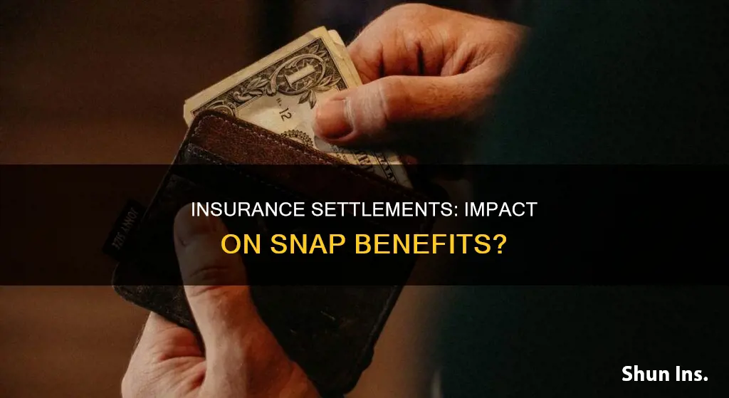 is an insurance settlement go against snap benefits