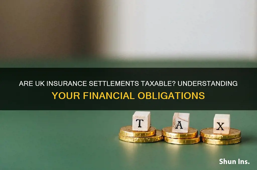 is an insurance settlement taxable uk