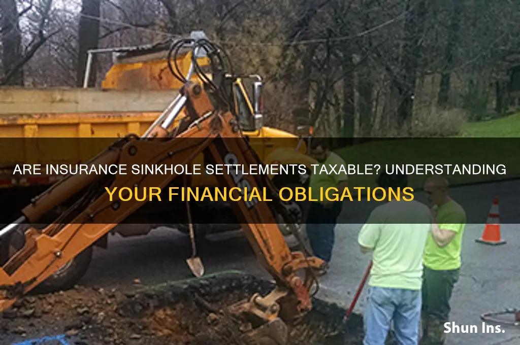is an insurance sinkhole settlement taxable