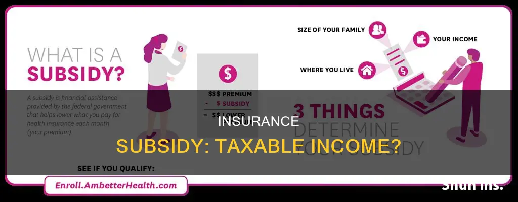 is an insurance subsidy considered taxable income