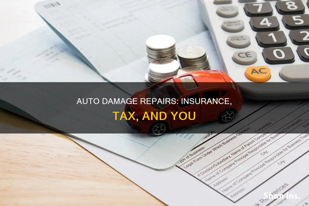 is auto damage paid for by insurance taxable