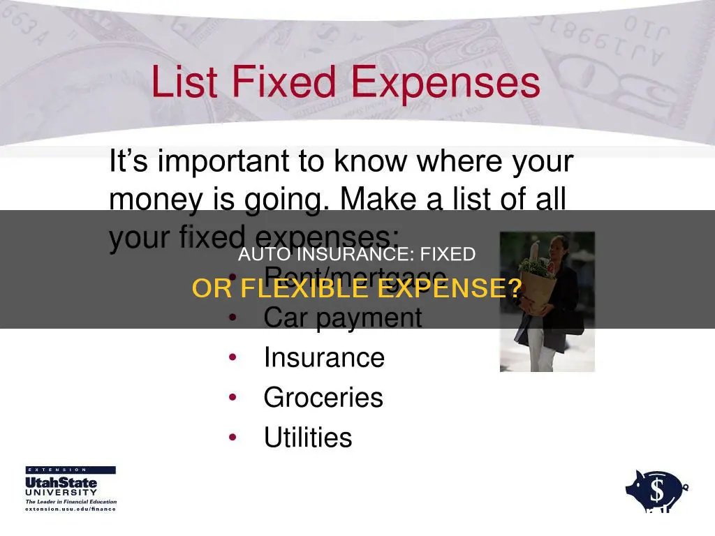 is auto insurance a fixed expense