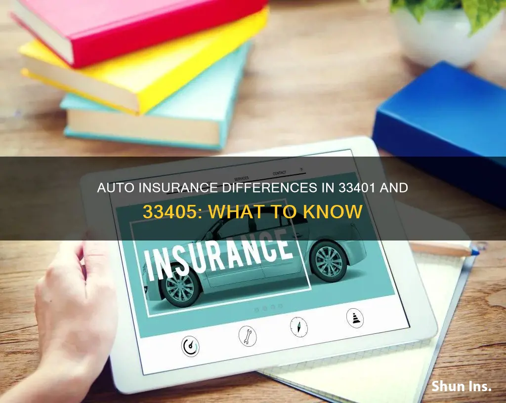 is auto insurance different in 33401 than 33405