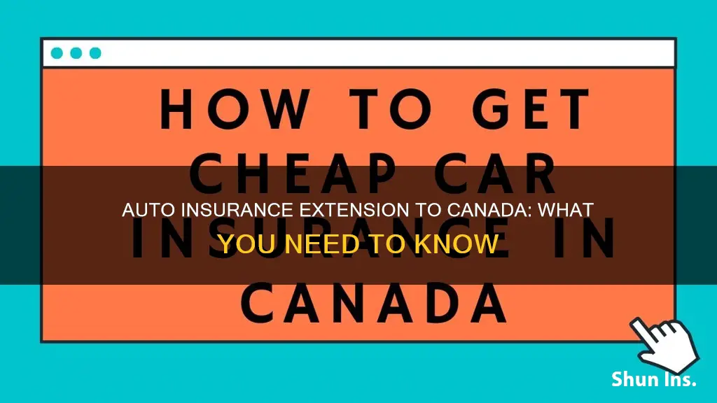 is auto insurance extended into canada