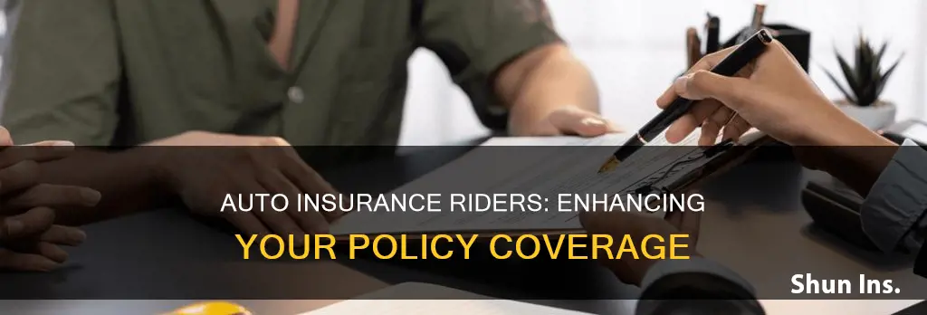 is auto insurance rider auto policy