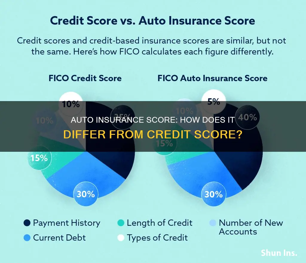 is auto insurance score the same as credit score