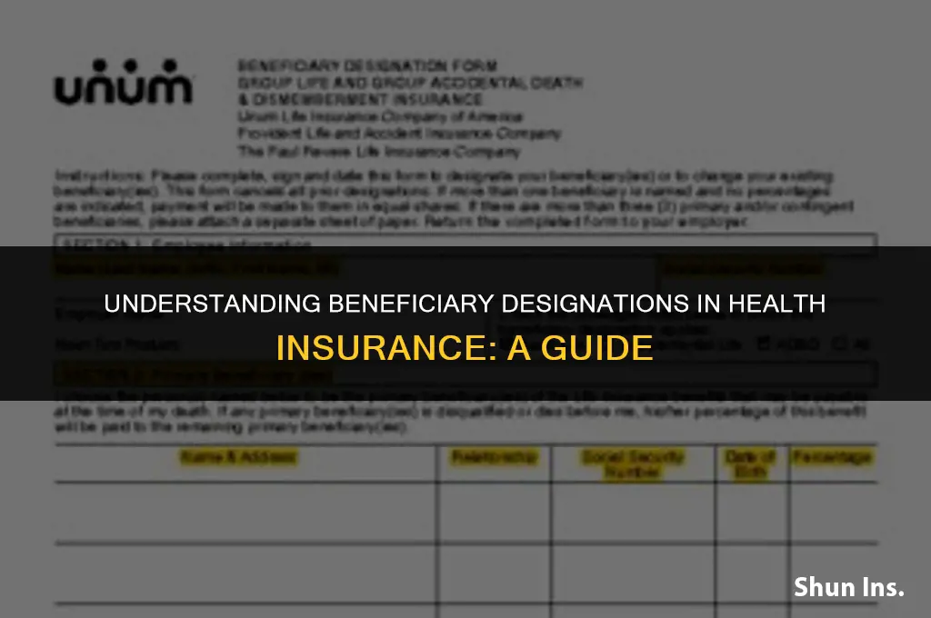 is beneficiary myself health insurance
