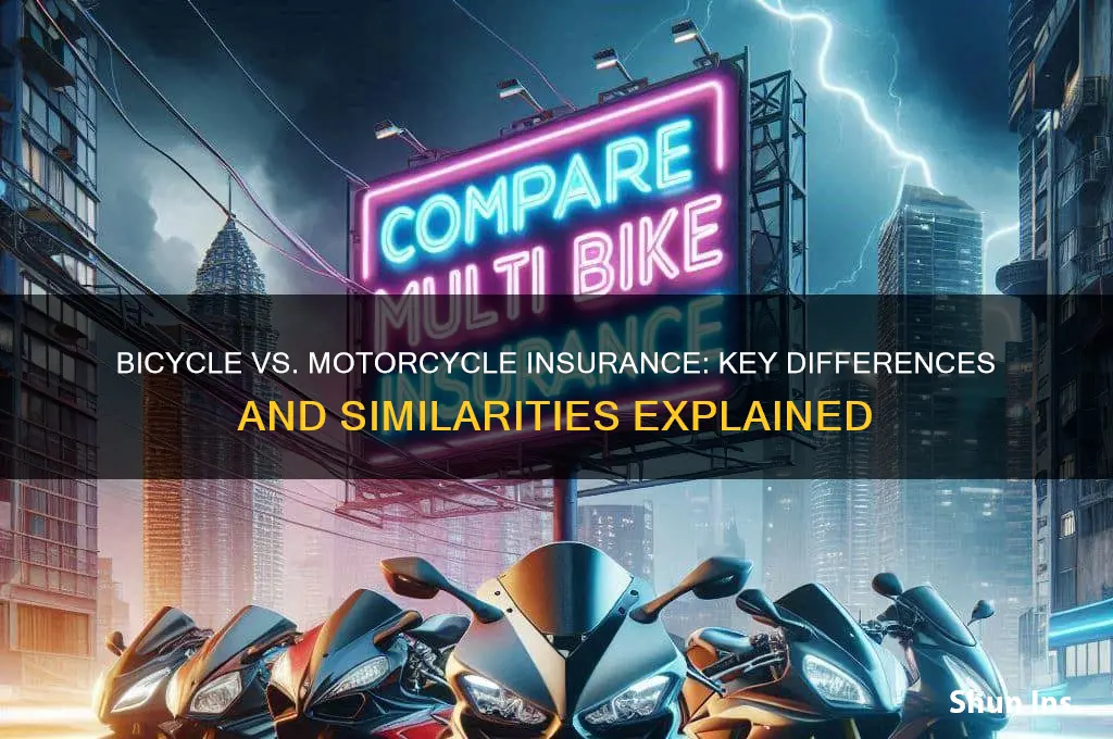 is bicycle insurance the same as motorcycle insurance