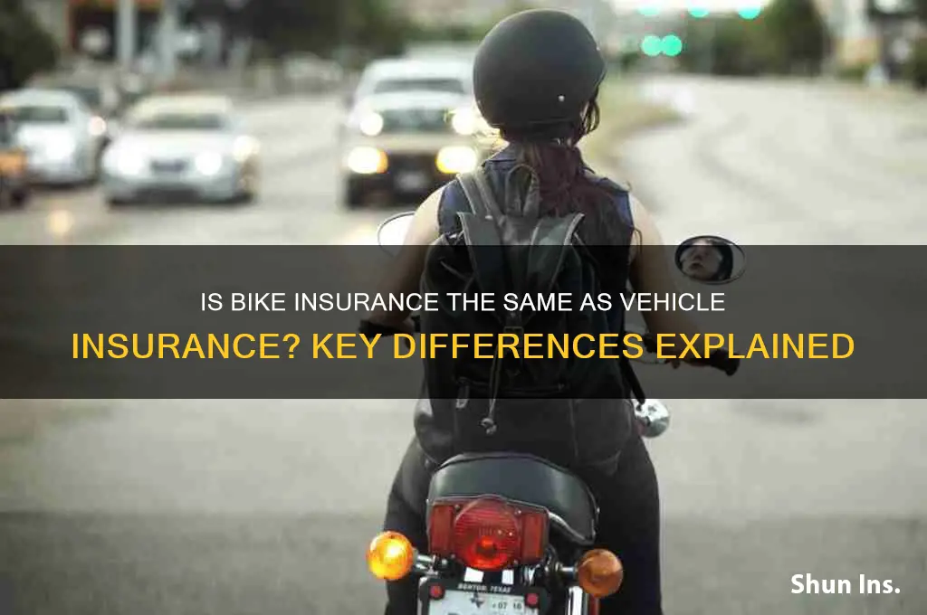 is bike insurance vechile insurance