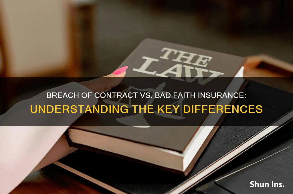 is breach of contract and bad faith insurance the same
