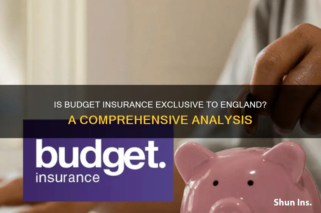 is budget insurance only in england