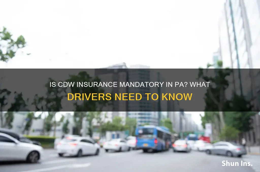 is cdw insurance mandatory pa