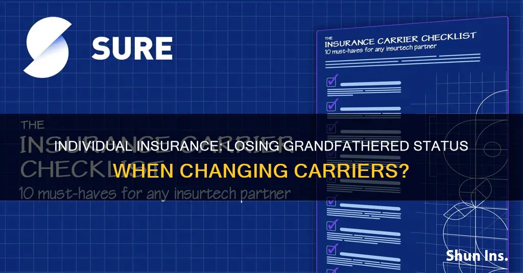 is changing carriers for individual insurance loss of grandfathered status