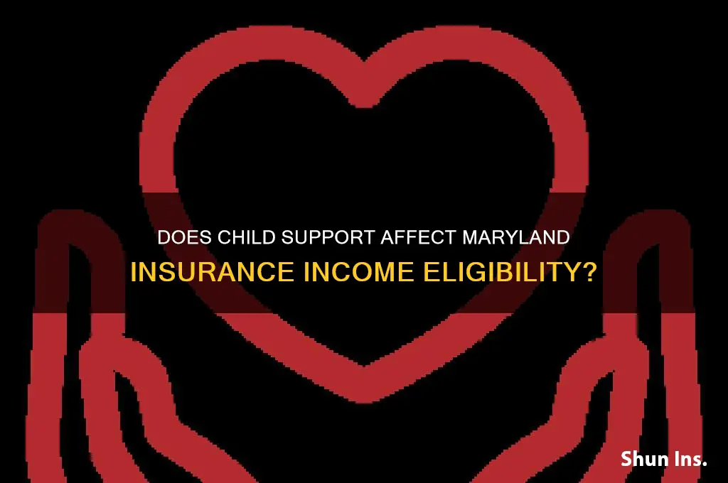 is child support counted as income for maryland insurance