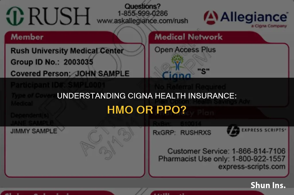 is cigna health insurance a hmo or ppo