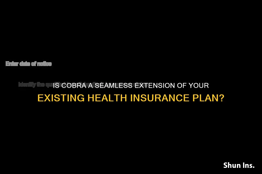 is cobra a continuation of your current insurance