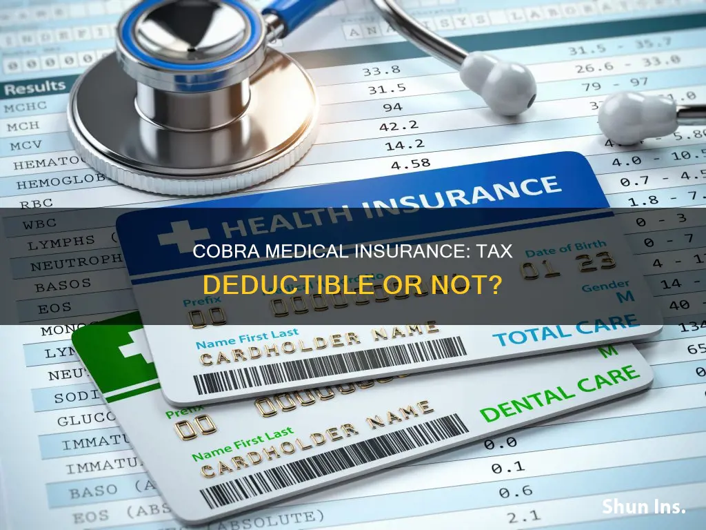 is cobra medical insurance tax deductible