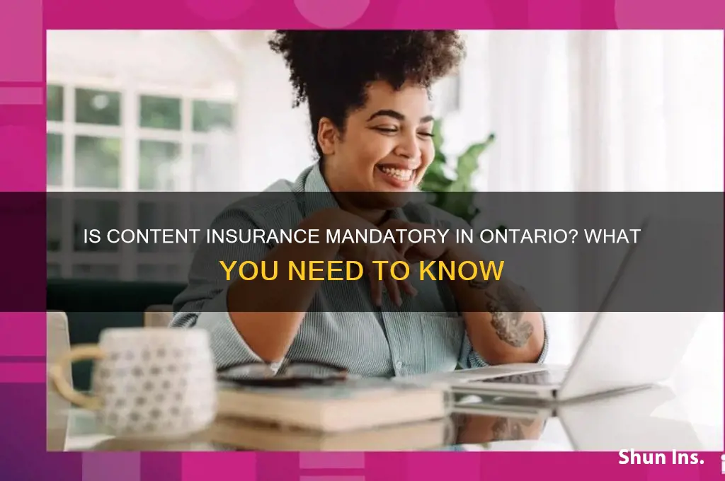 is content insurance mandatory in ontario