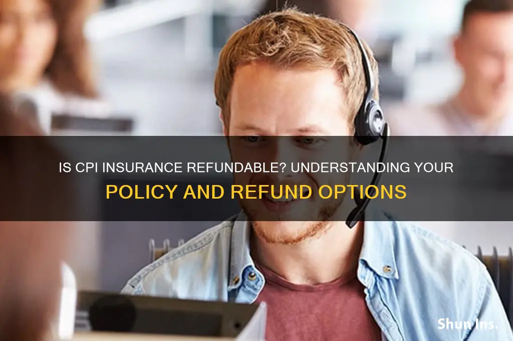 is cpi insurance refundable