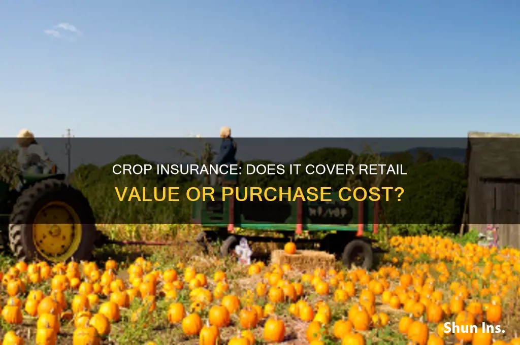 is crop insurance for the retail value or purchase