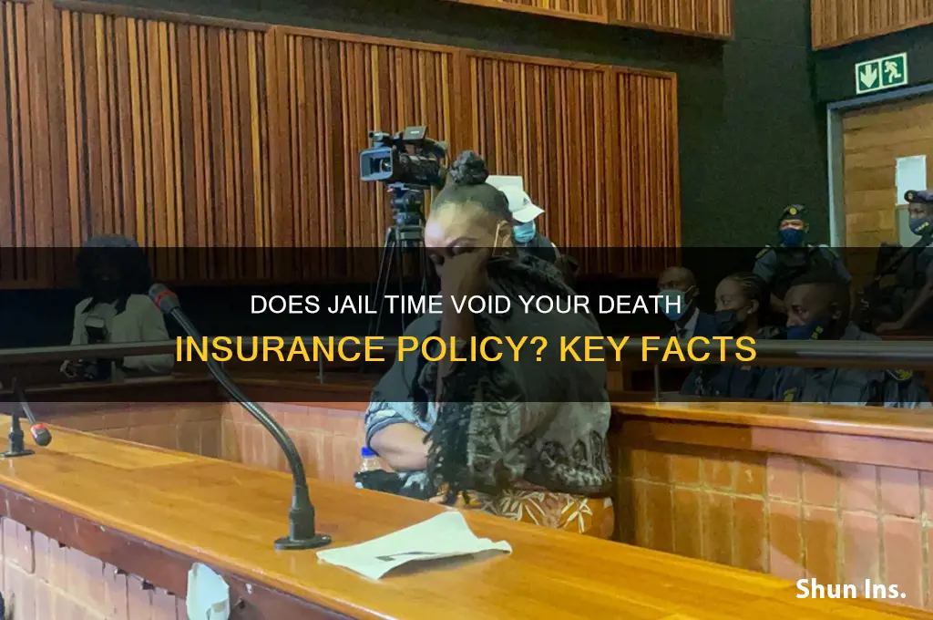 is death insurance nullified if jailed