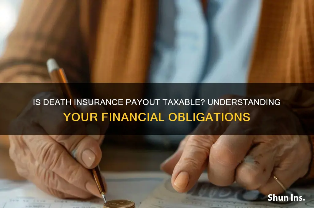 is death insurance payout taxable
