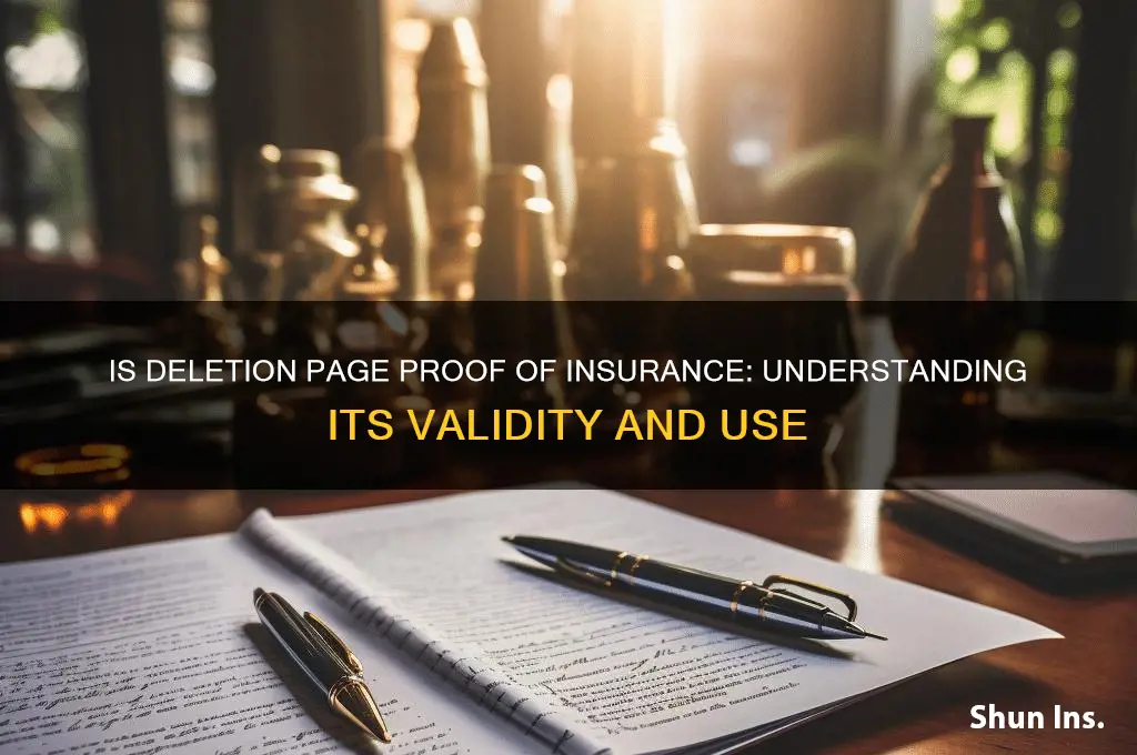is deleration page proof of insurance