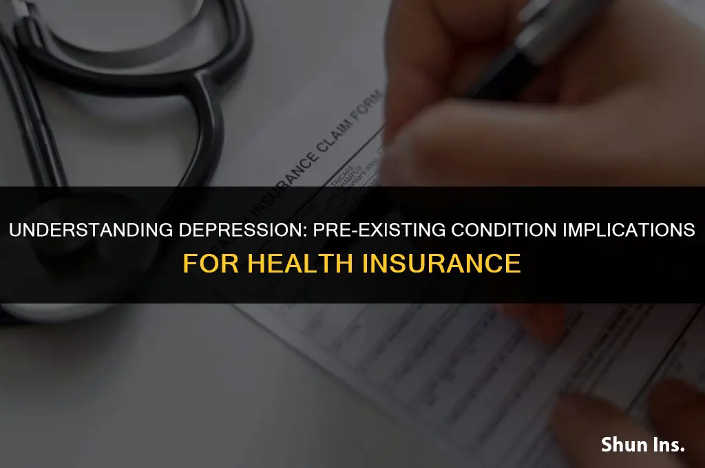 is depression a pre existing condition for health insurance