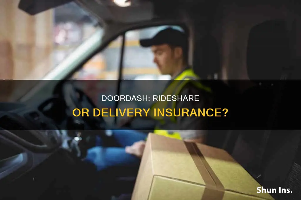 is doordash considered rideshare for insurance