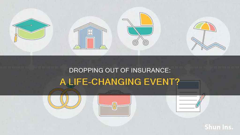 is dropping out of insurance life changing event