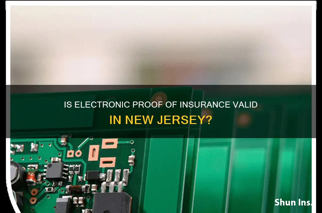 is electronic proof of insurance allowed in new jersey