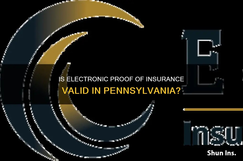 is electronic proof of insurance allowed in pennsylvania
