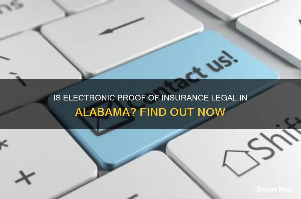 is electronic proof of insurance legal in alabama