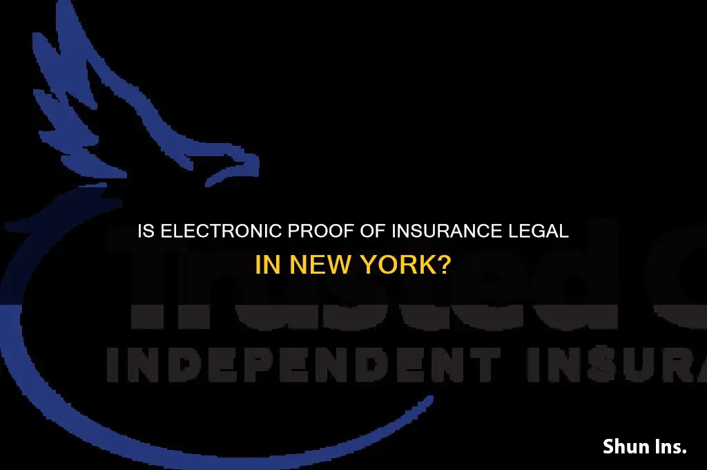 is electronic proof of insurance legal in new york