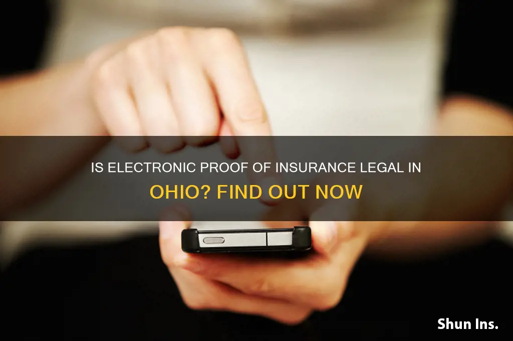 is electronic proof of insurance legal in ohio