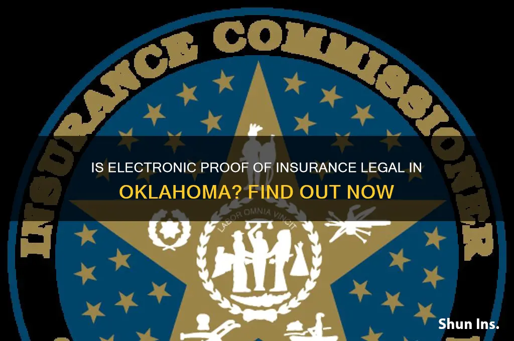 is electronic proof of insurance legal in oklahoma