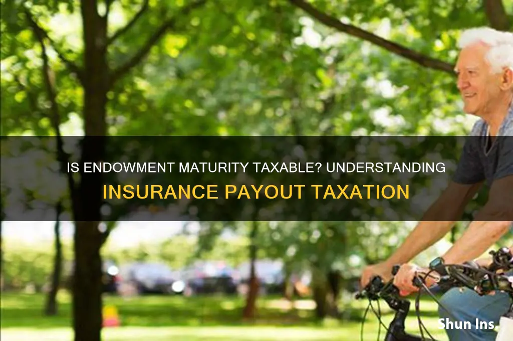 is endowment from insurance maturity taxable
