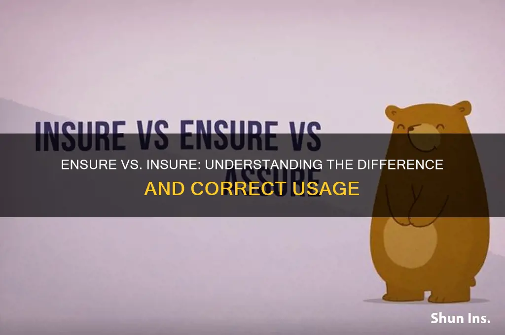 is ensure and insure the same