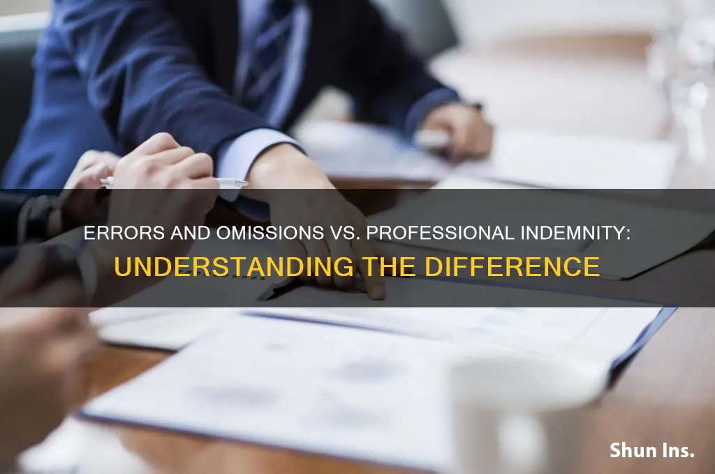 is errors and omissions insurance the same as professional indemnity
