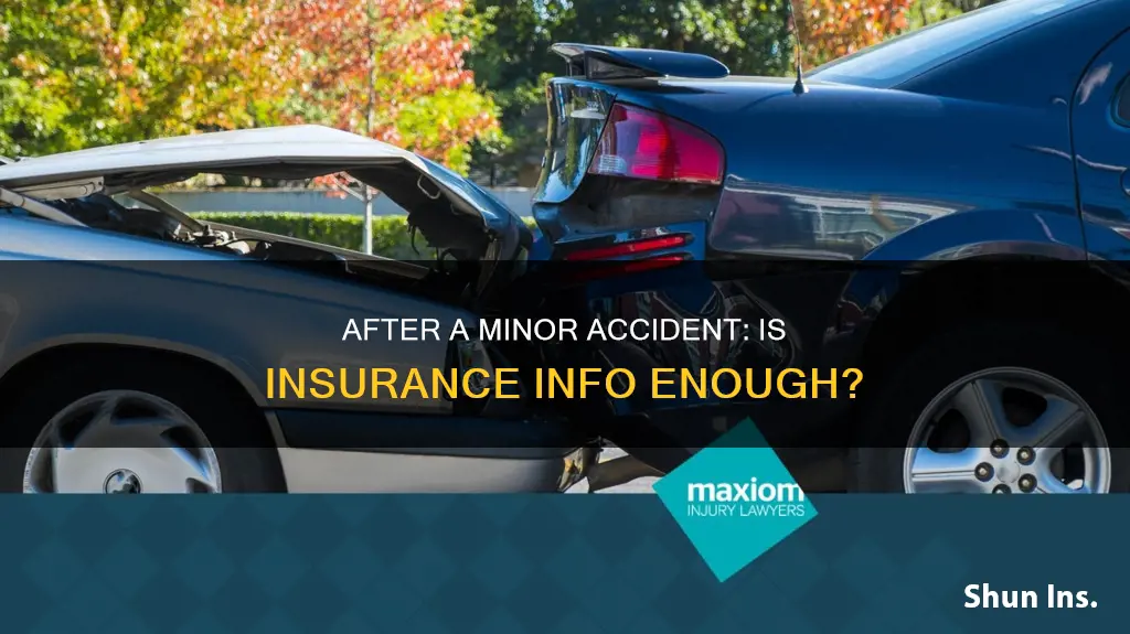 is exchanging insurance info enough in pa after minor accident