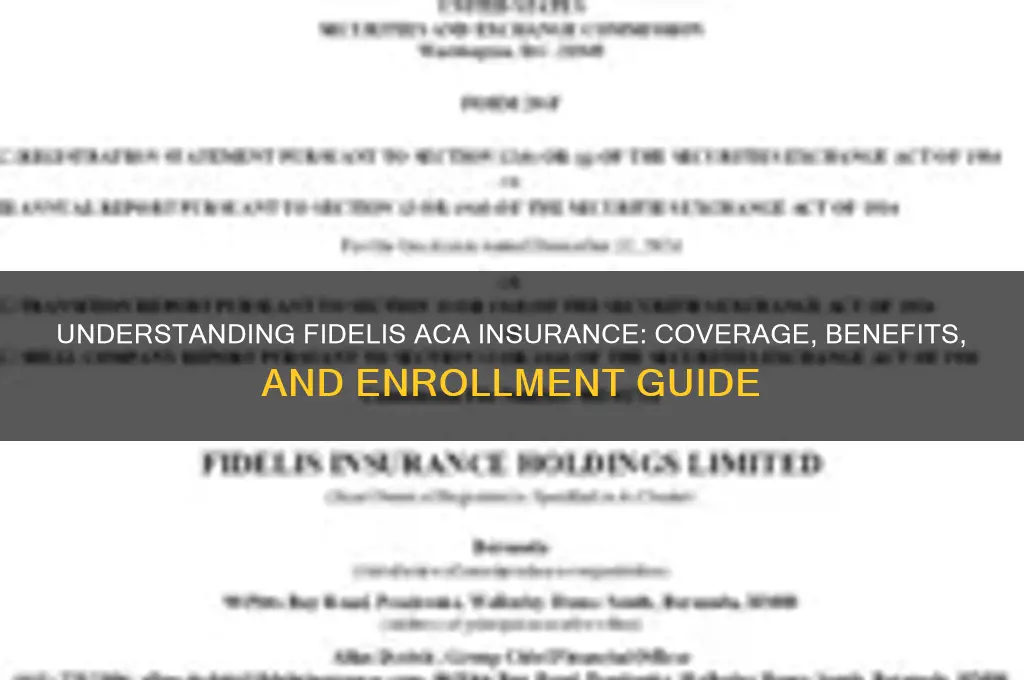 is fidelis aca insurance