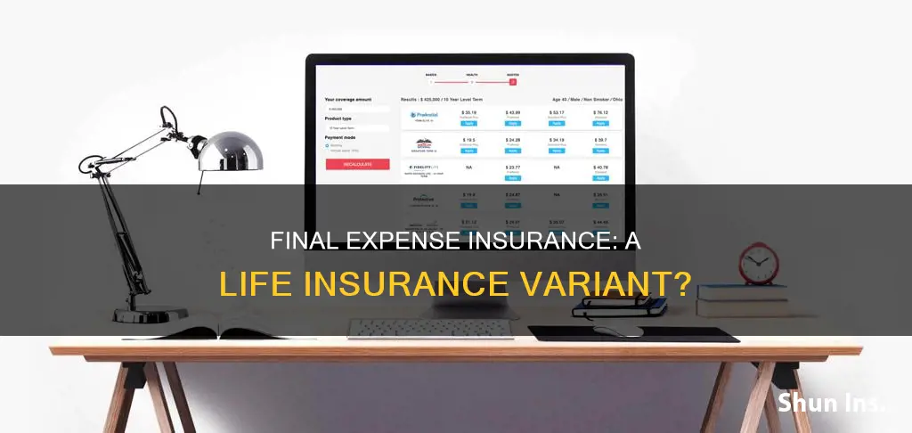 is final expense insurance the same as life insurance