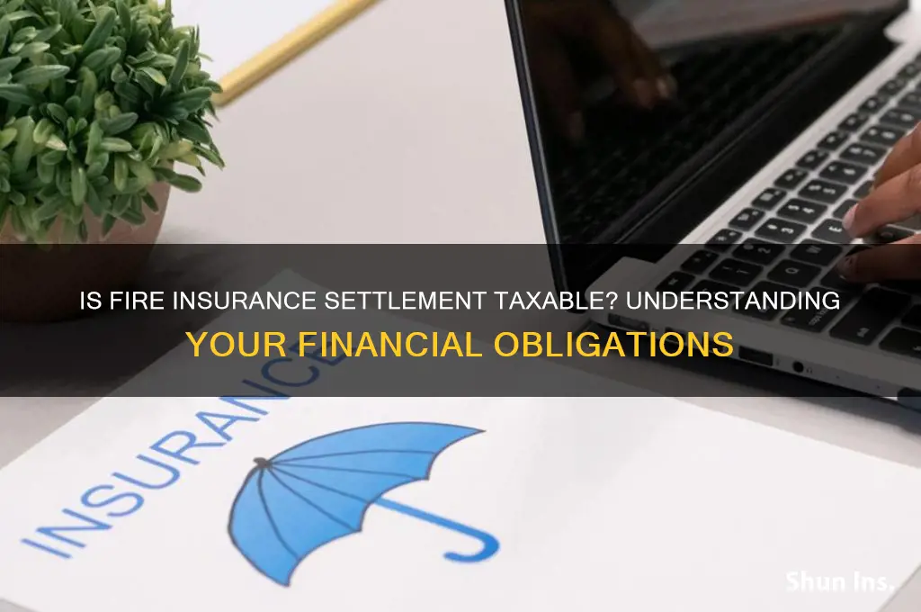 is fire insurance settlement taxable